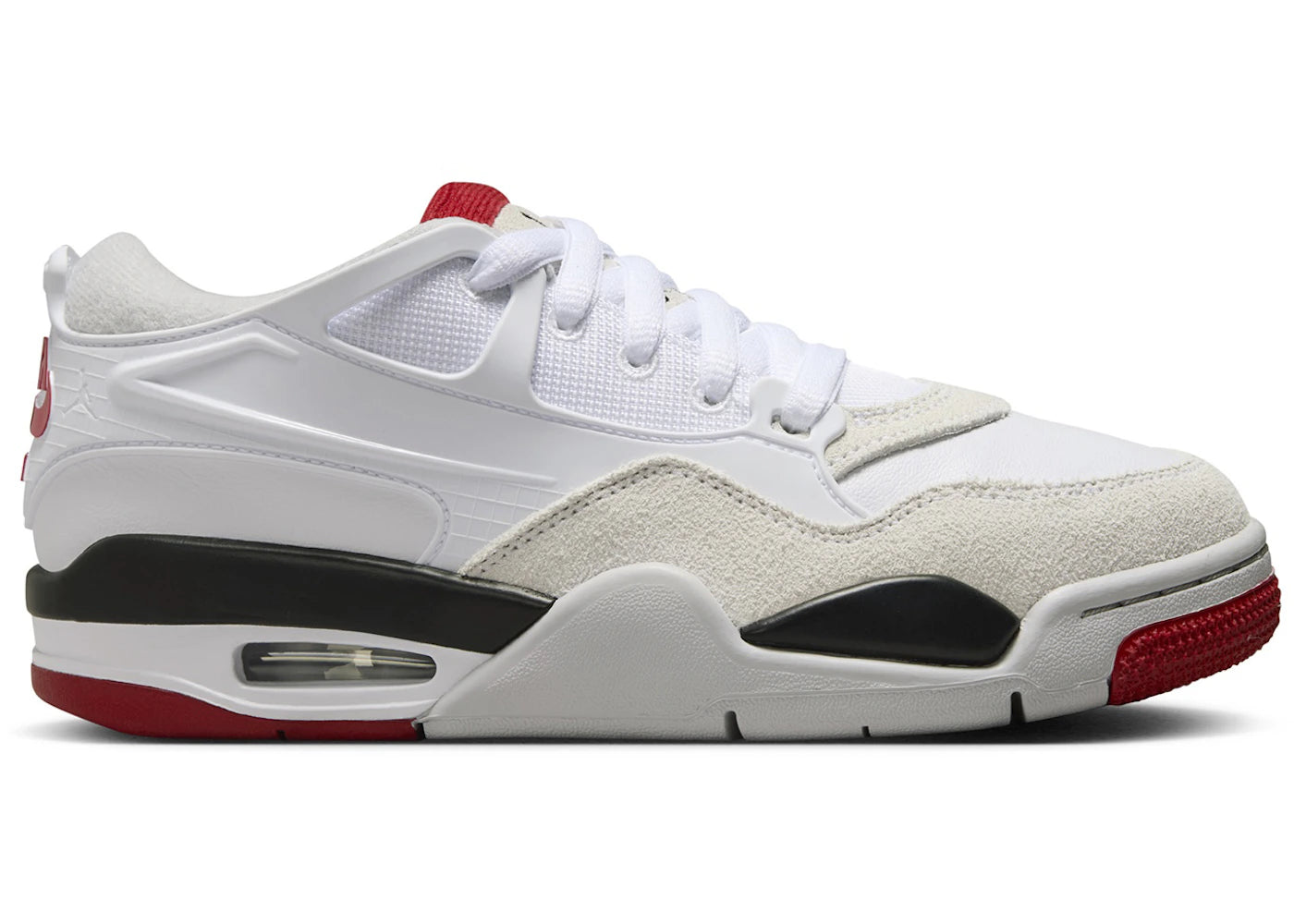 Jordan 4 RM - Blanc Noir Gris Neutre Rouge Universitaire (GS)