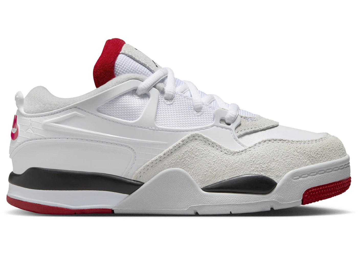Jordan 4 RM-White Black Neutral Grey Varsity Red (PS)