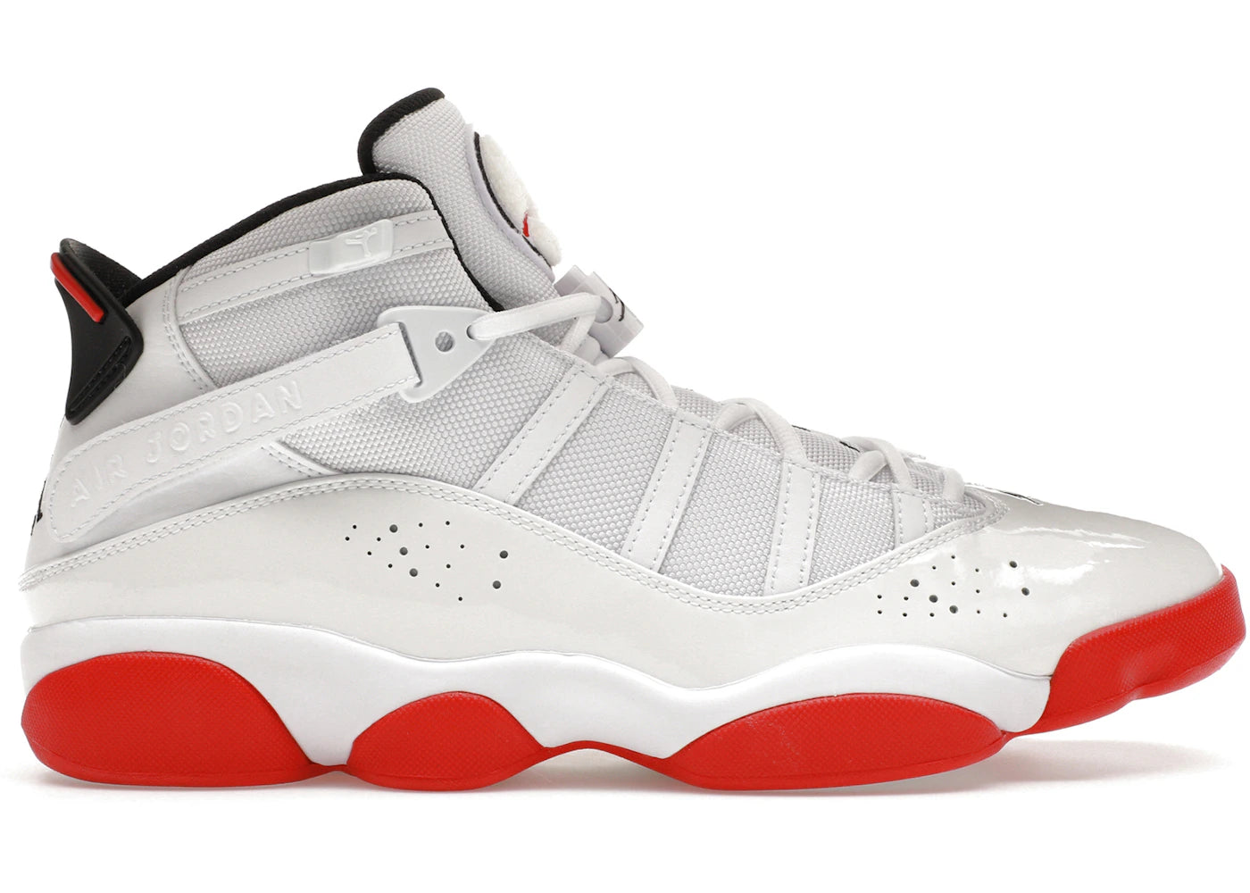 Jordan 6 Rings-White University Red Black