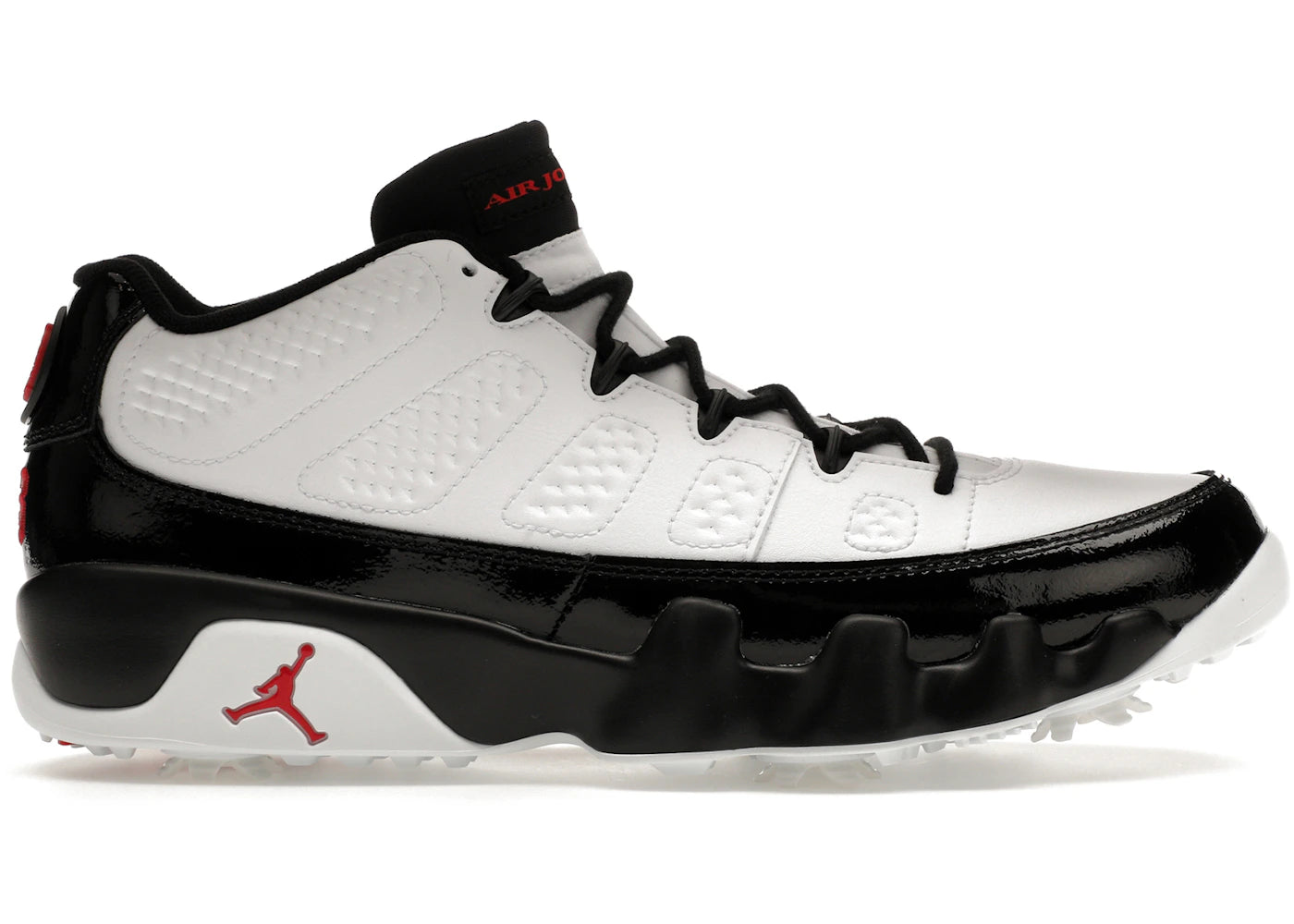 Jordan 9 Retro Low Golf White Black True Red