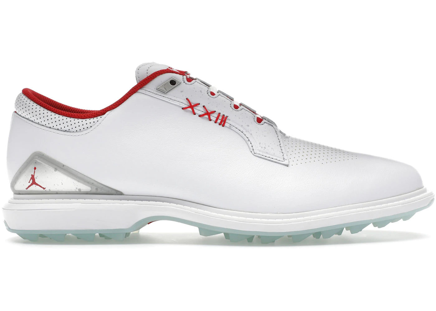 Jordan ADG 5 White Metallic Silver Blue Tint Fire Red