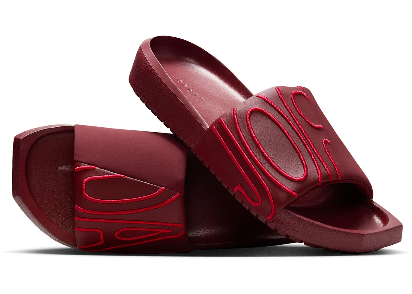 Jordan NOLA Slide Dark Team Red Hibiscus