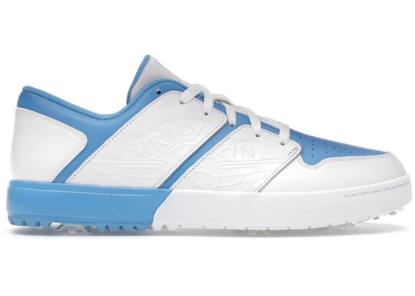 Jordan Nu Retro 1 Low Golf Blanc Bleu Université