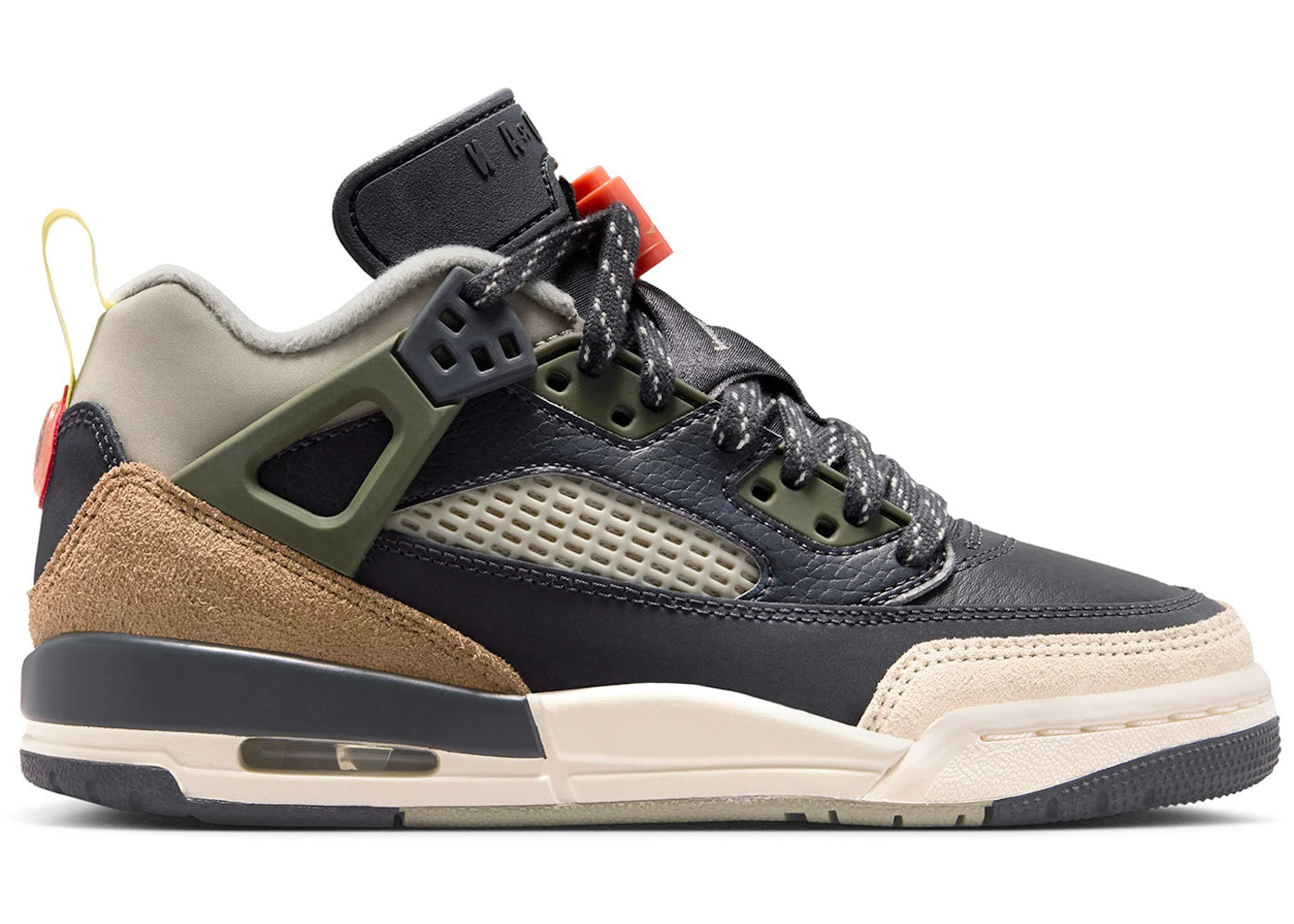 Jordan Spizike Low Anthracite Mango Cargo Khaki