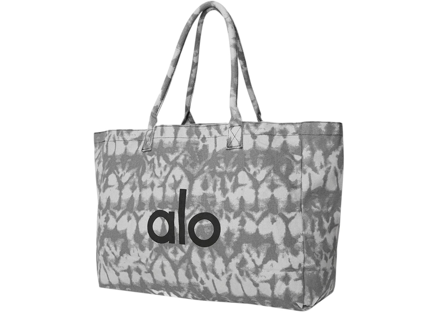 Alo Yoga Iconic Shopper Tote Bag Grey Tiedye - main view