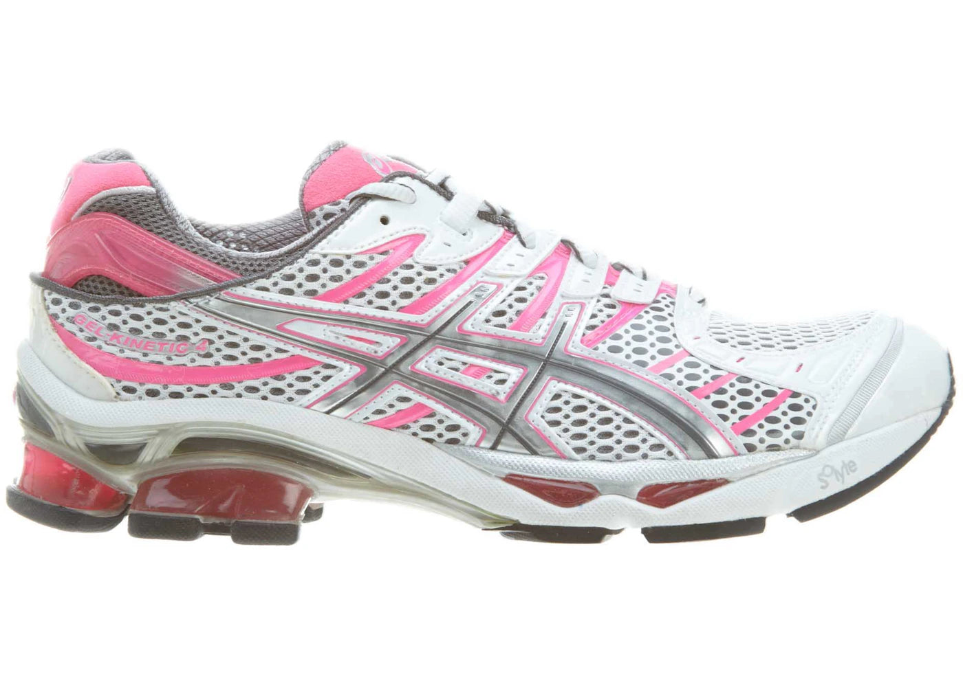 ASICS Gel-Kinetic 4 Womens-Titanium Lightning Neon Pink
