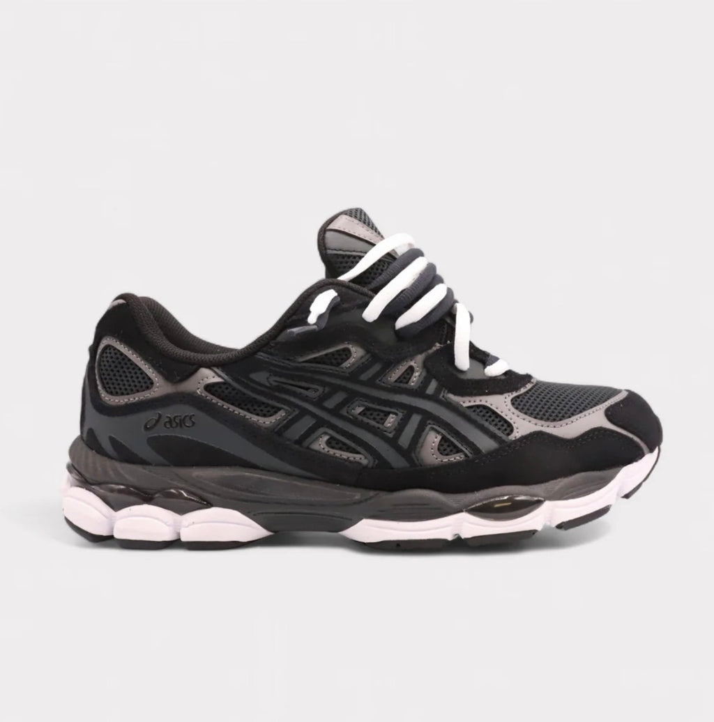 ASICS Gel-NYC-Graphite Grey Black White Double Laces