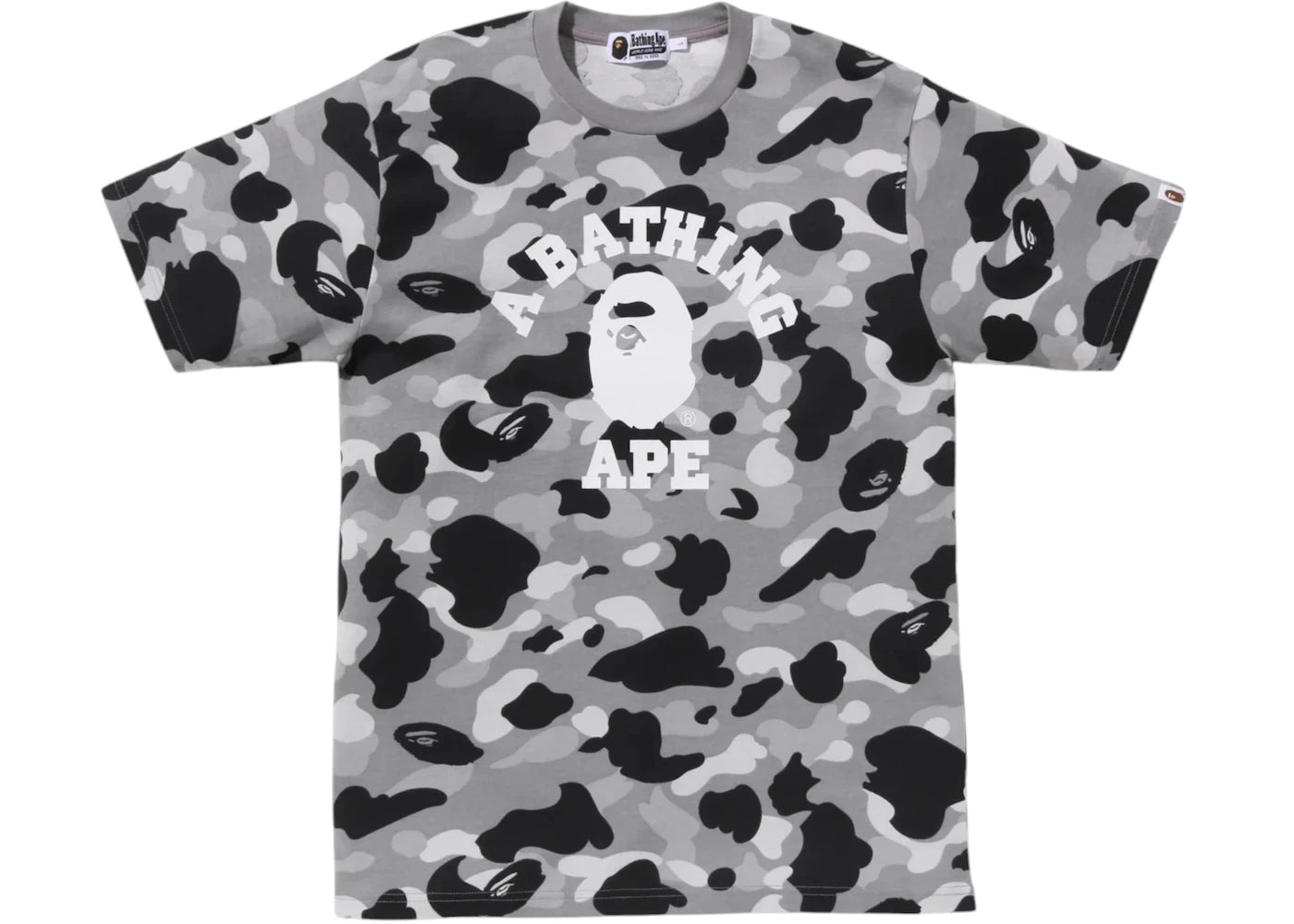 BAPE 1st Camo College Tee Tee-Gray