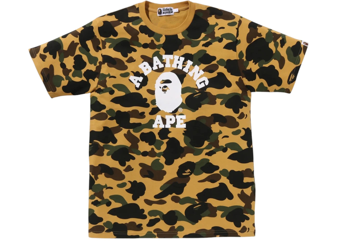 BAPE 1st Camo College Tee Tee-Yellow