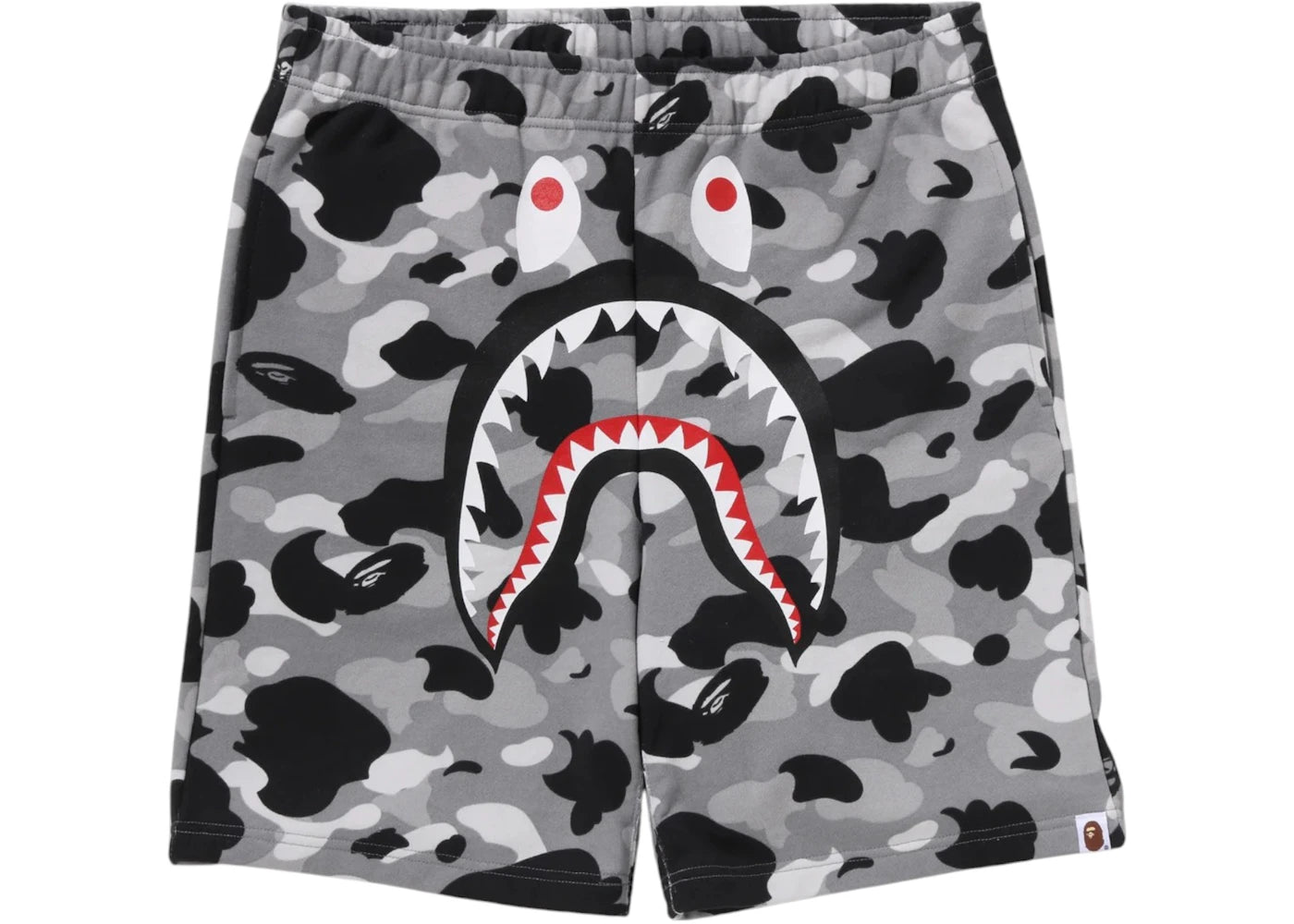 BAPE 1st Camo Shark Regular Fit Sweat Shorts Shorts-Grey