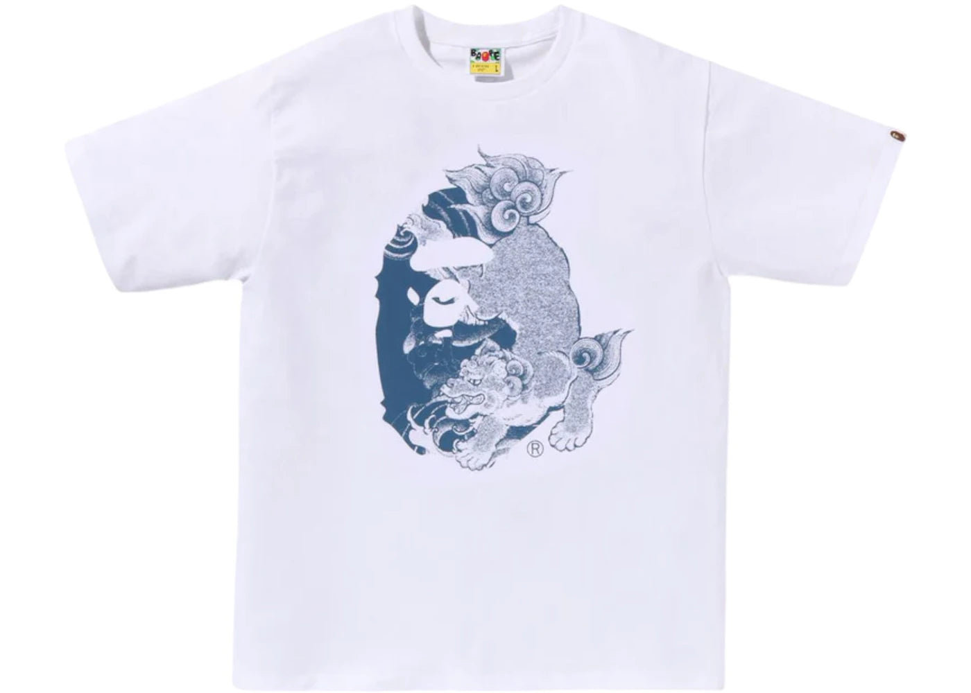T-shirt blanc BAPE A Bathing Ape Japanese Tattoo Big Ape Head