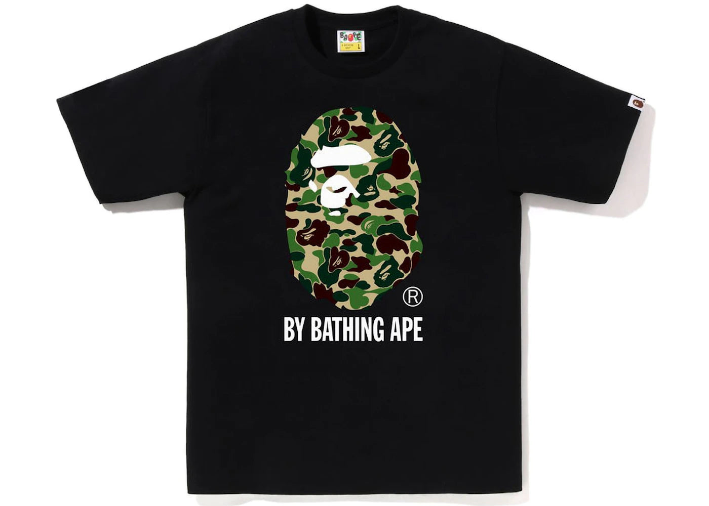 BAPE ABC Camo By Bathing Ape Tee-Black/Green