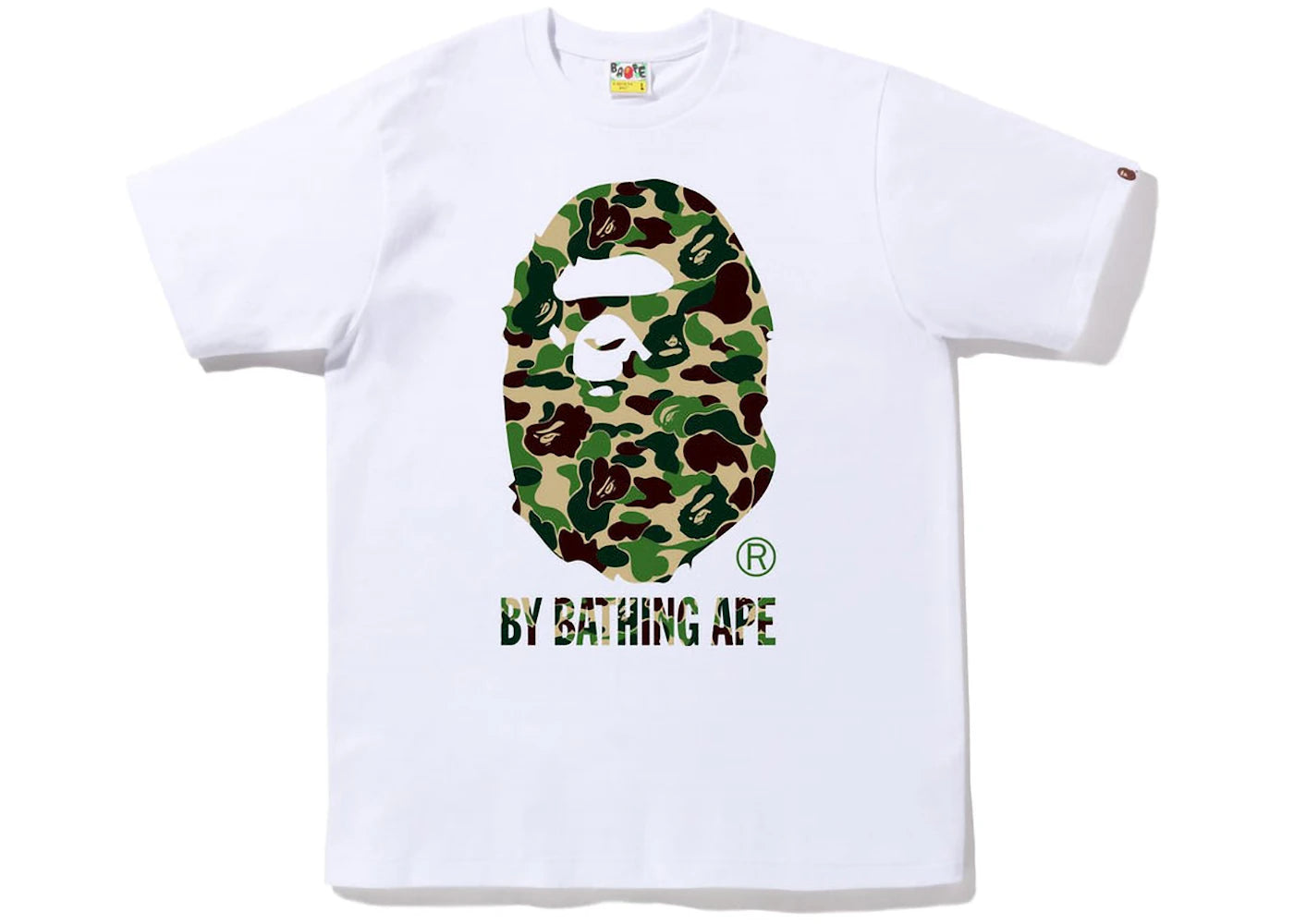 BAPE ABC Camo By Bathing Ape Tee-White/Green
