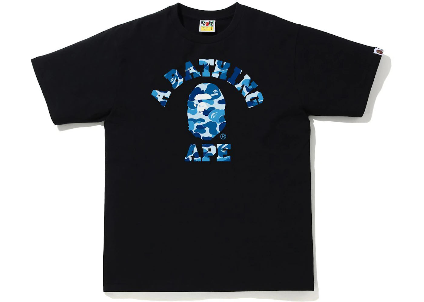 BAPE ABC Camo College Tee (SS21)-Black/Blue