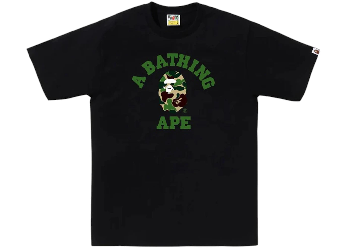 T-shirt BAPE ABC Camo College (SS25) - Noir/Vert
