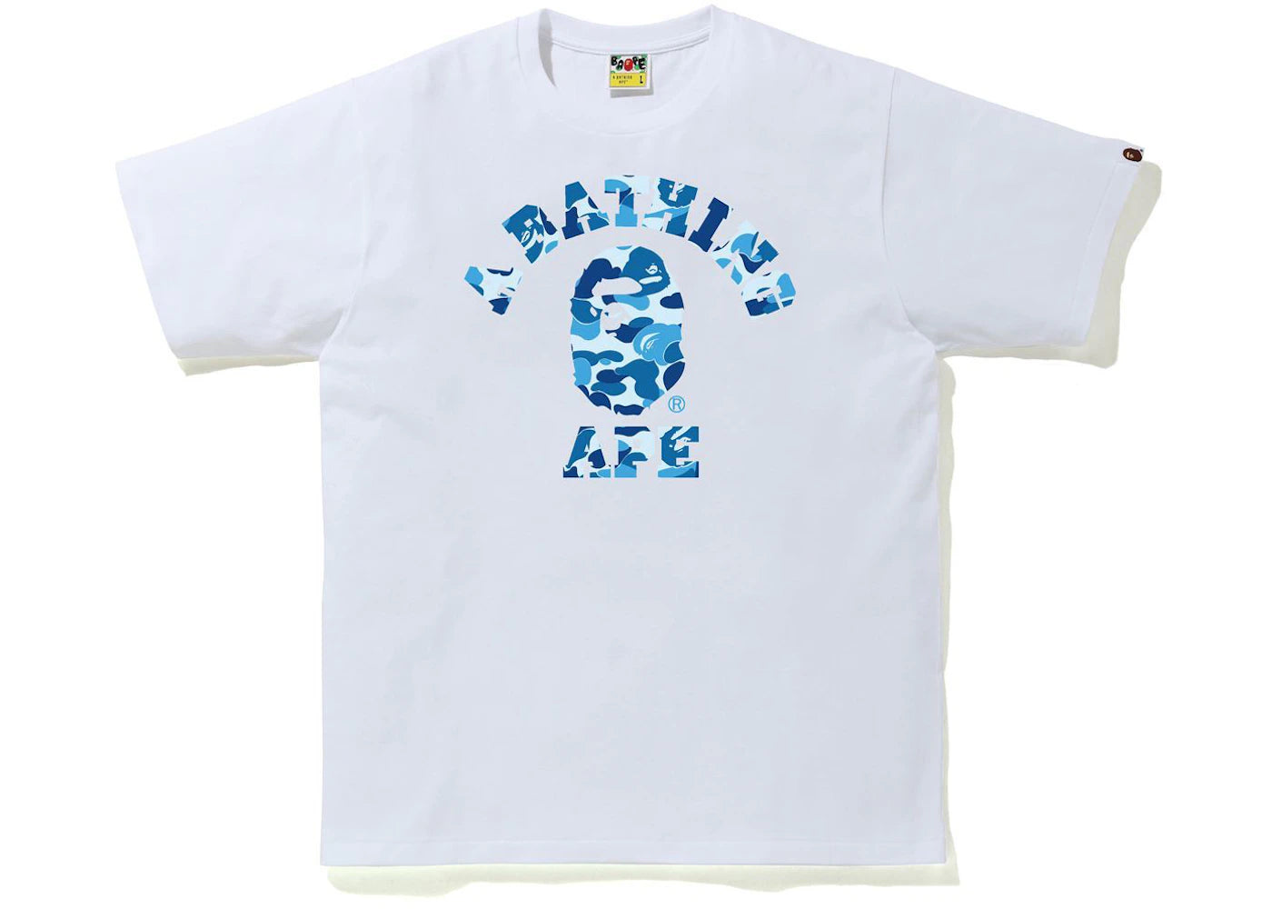 T-shirt BAPE ABC Camo College (SS21) - Blanc/Bleu
