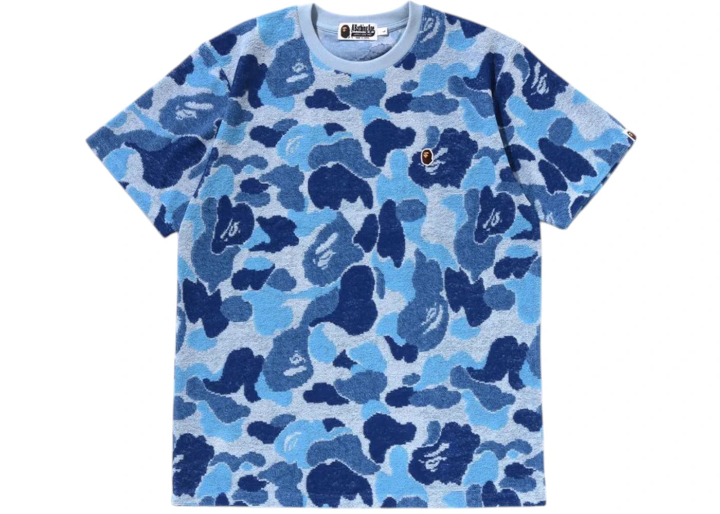 T-shirt BAPE ABC Camo Pile Jacquard One Point bleu