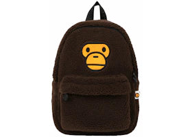 BAPE Baby Milo Fur Mini Backpack Brown - main view