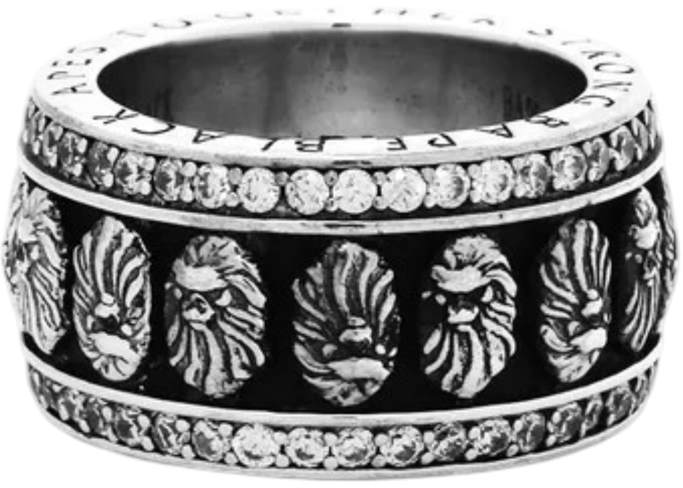 Bague BAPE noire I-Silver