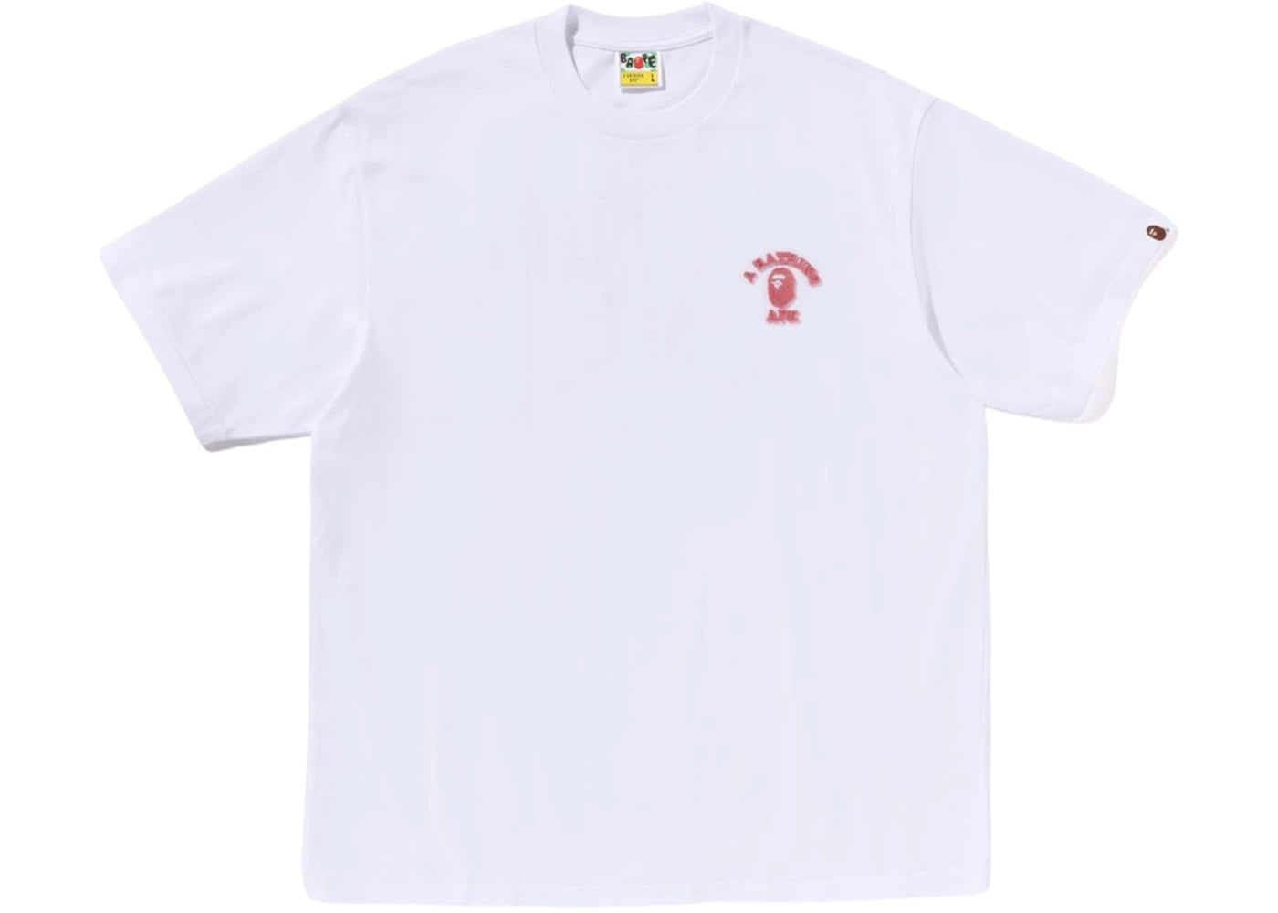 BAPE College One Point Relaxed Fit Tee-White