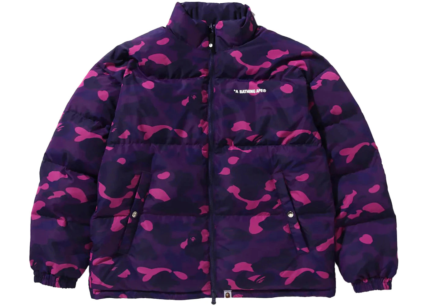 BAPE Color Camo Reversible Down Jacket-Purple