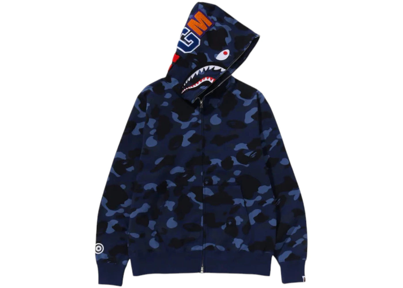 BAPE Color Camo Shark Full Zip Hoodie (FW24)-Navy