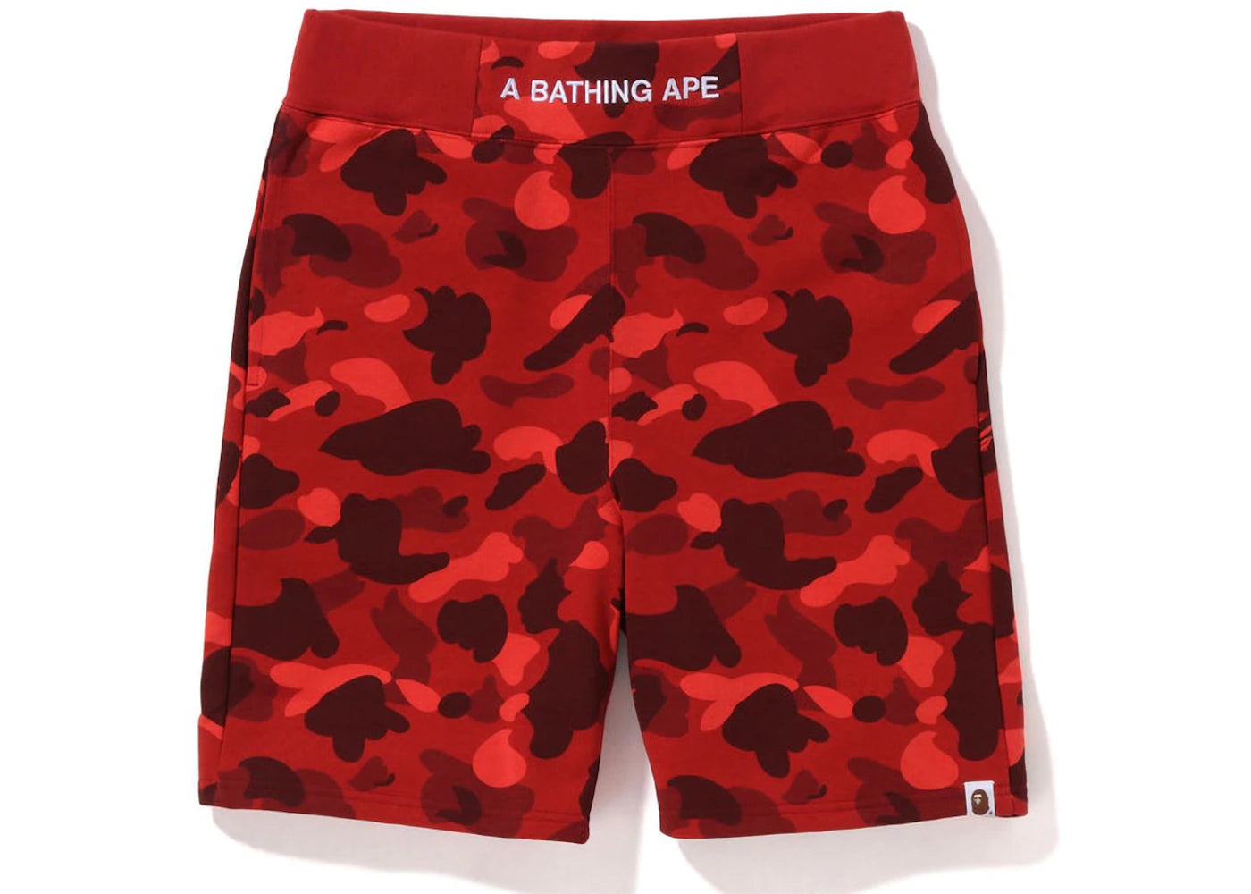 BAPE Color Camo Sweat Shorts  Red