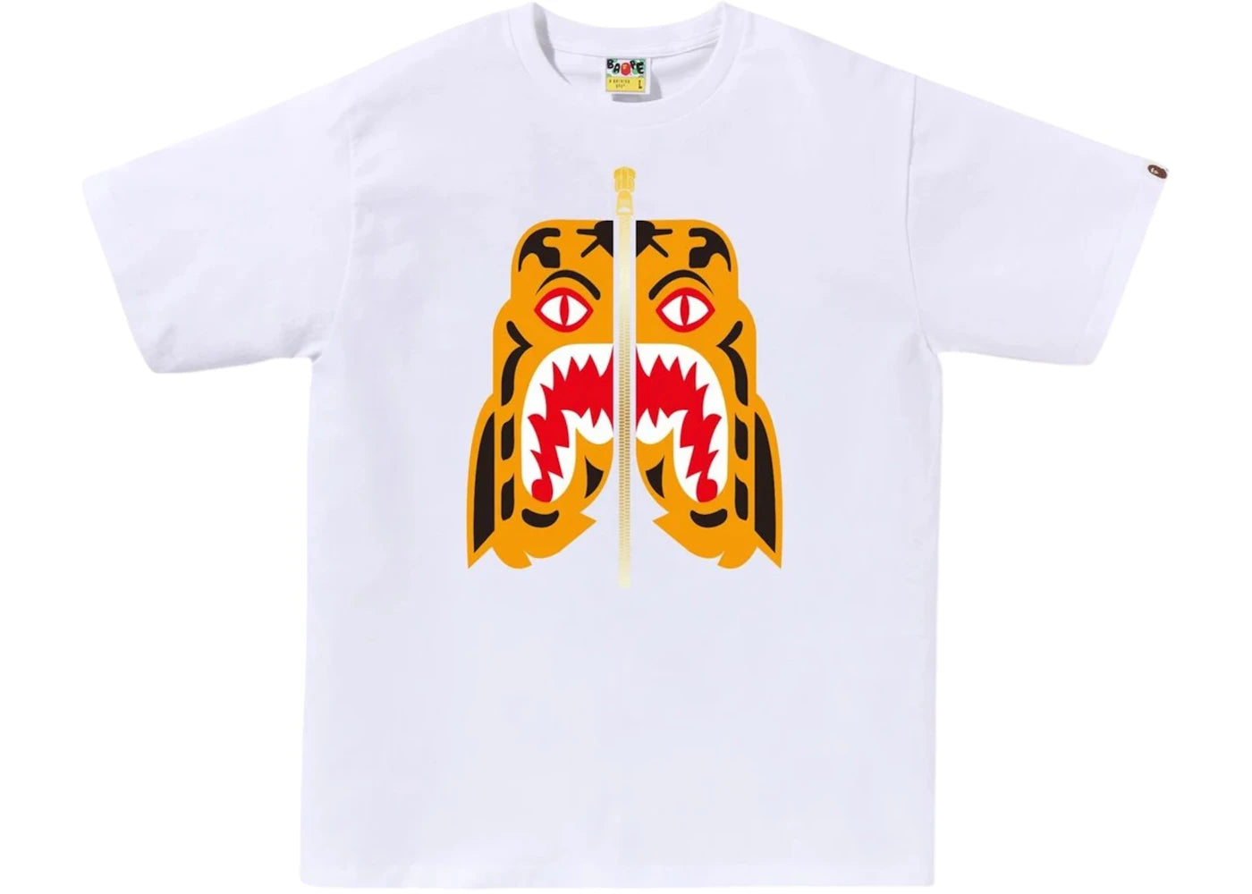 T-shirt BAPE Colors Tiger blanc