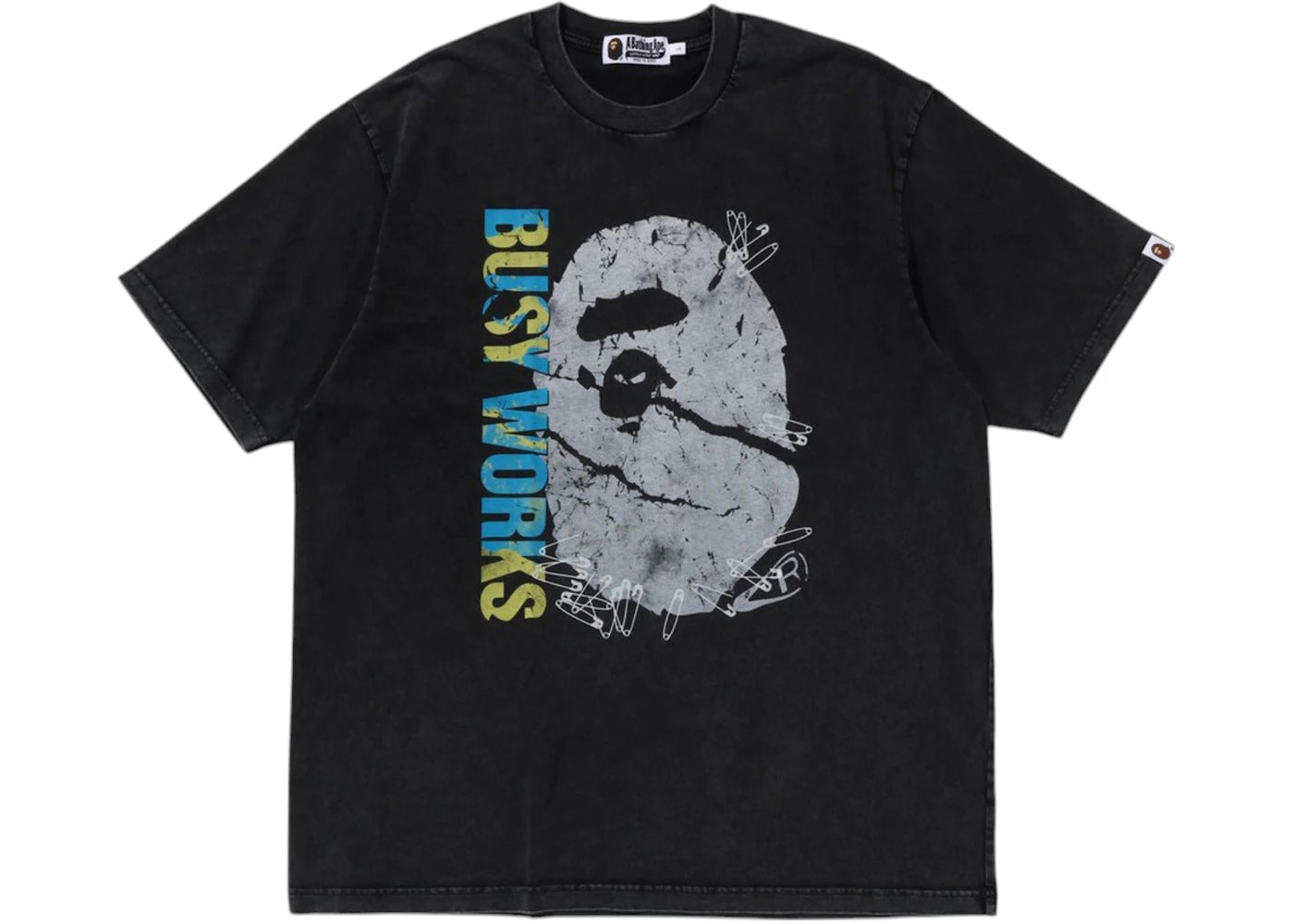 BAPE Garment Dye Relaxed Fit Tee-Black