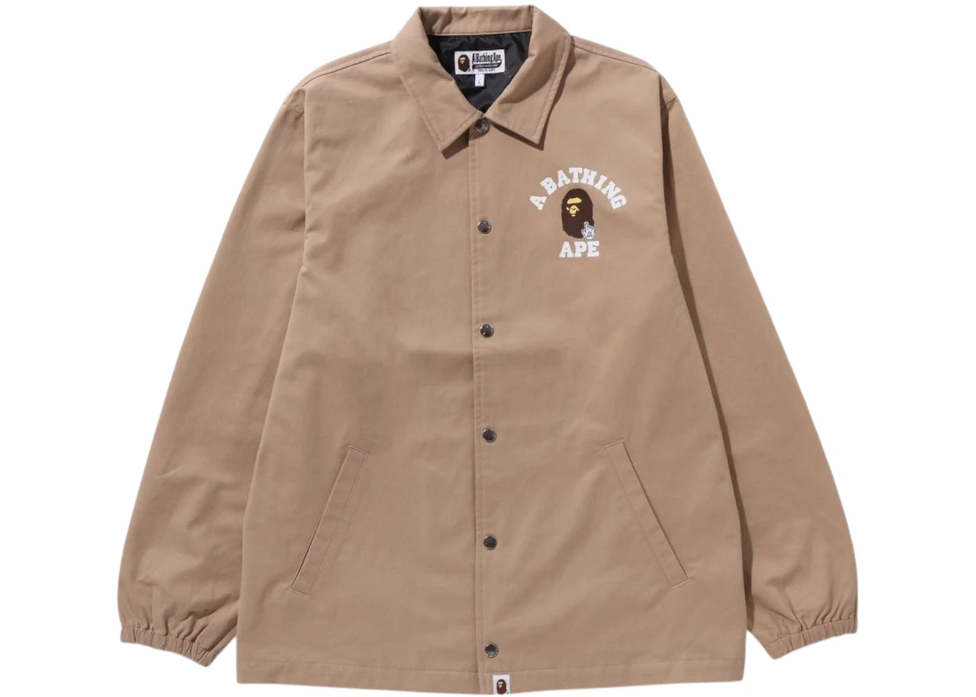BAPE Go Ape Pointer College Coach Jacket-Beige