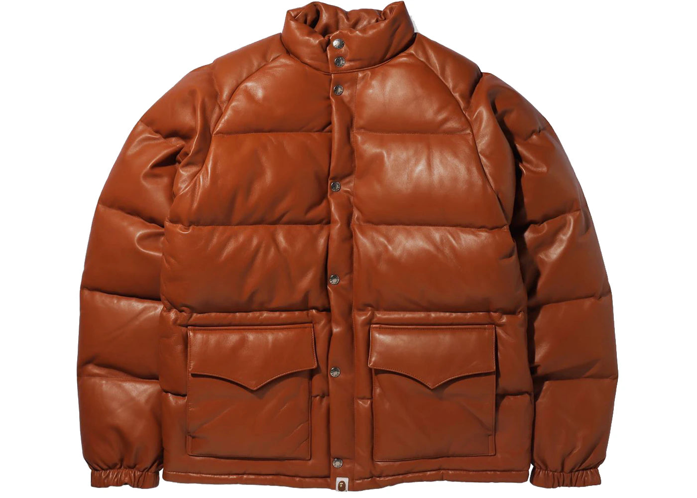 BAPE Leather Classic Down Jacket-Brown