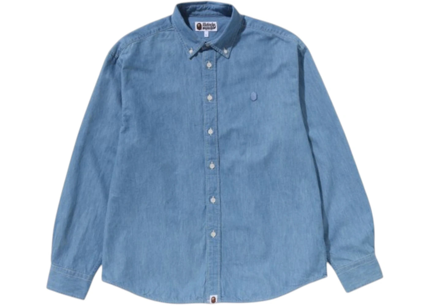 Chemise à manches longues en denim léger BAPE One Point - Lightindi
