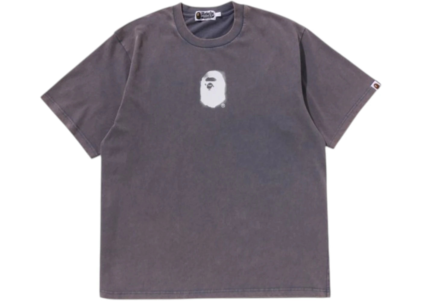 BAPE Pigment Print Ape Head Relaxed Fit Tee-Charcoal