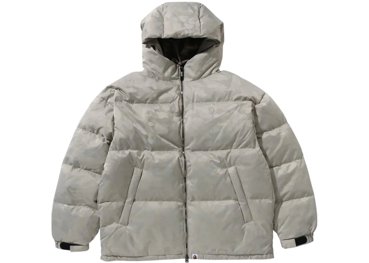BAPE Solid Camo Jacquard Down Jacket-Beige