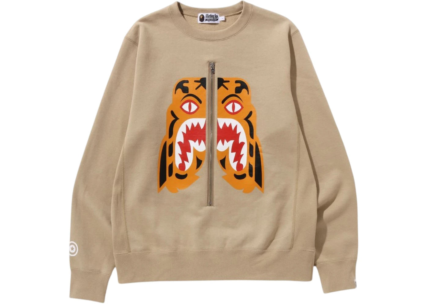 Pull ras du cou BAPE Tiger beige