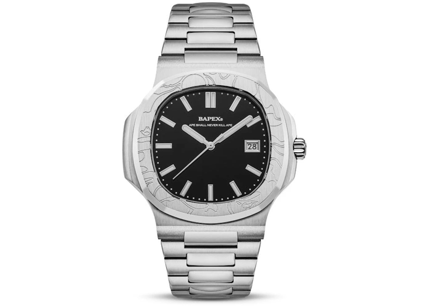 BAPE Silver/Black (1K70187302) Type 10 BAPEX #1 Watch-