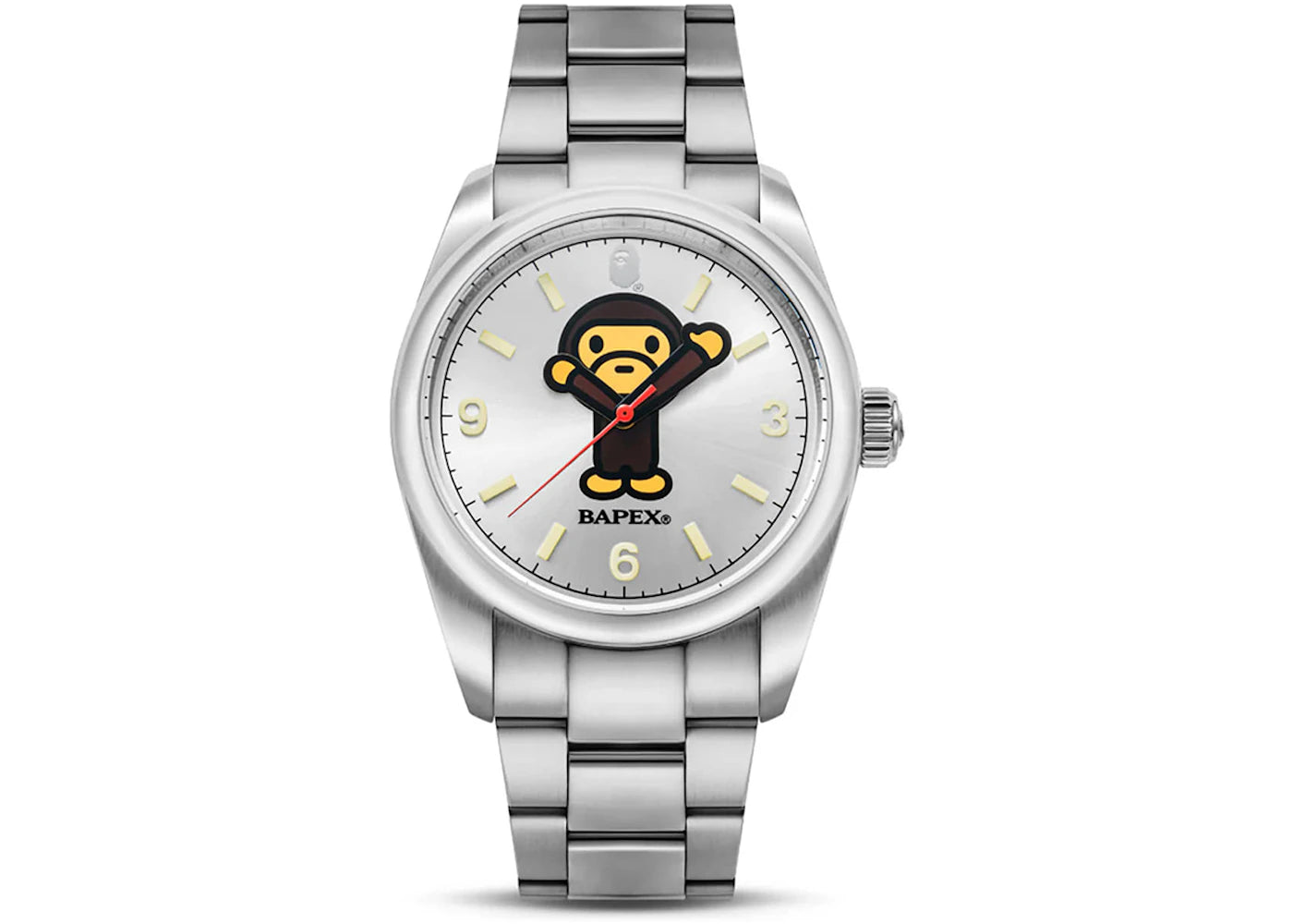 BAPE Type 13 BAPEX Milo Watch-Silver