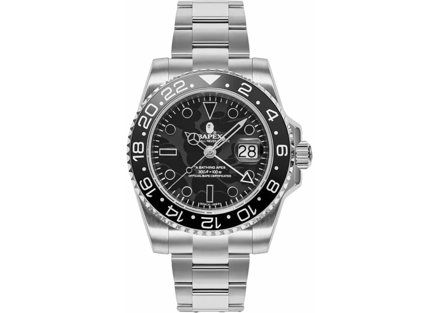 BAPE Type 2 BAPEX Color Camo Watch-Black