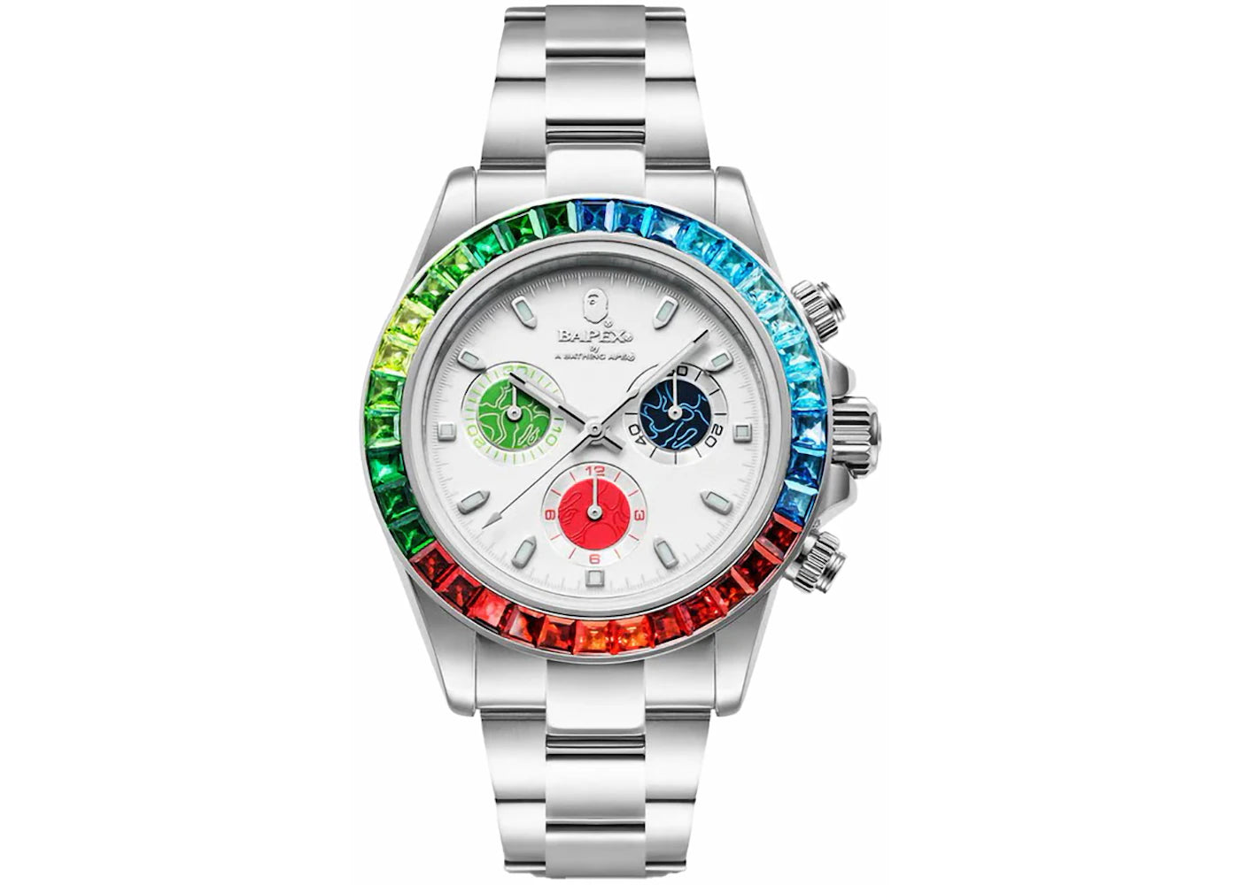 BAPE Type 4 BAPEX 30th Anniversary Watch-Silver