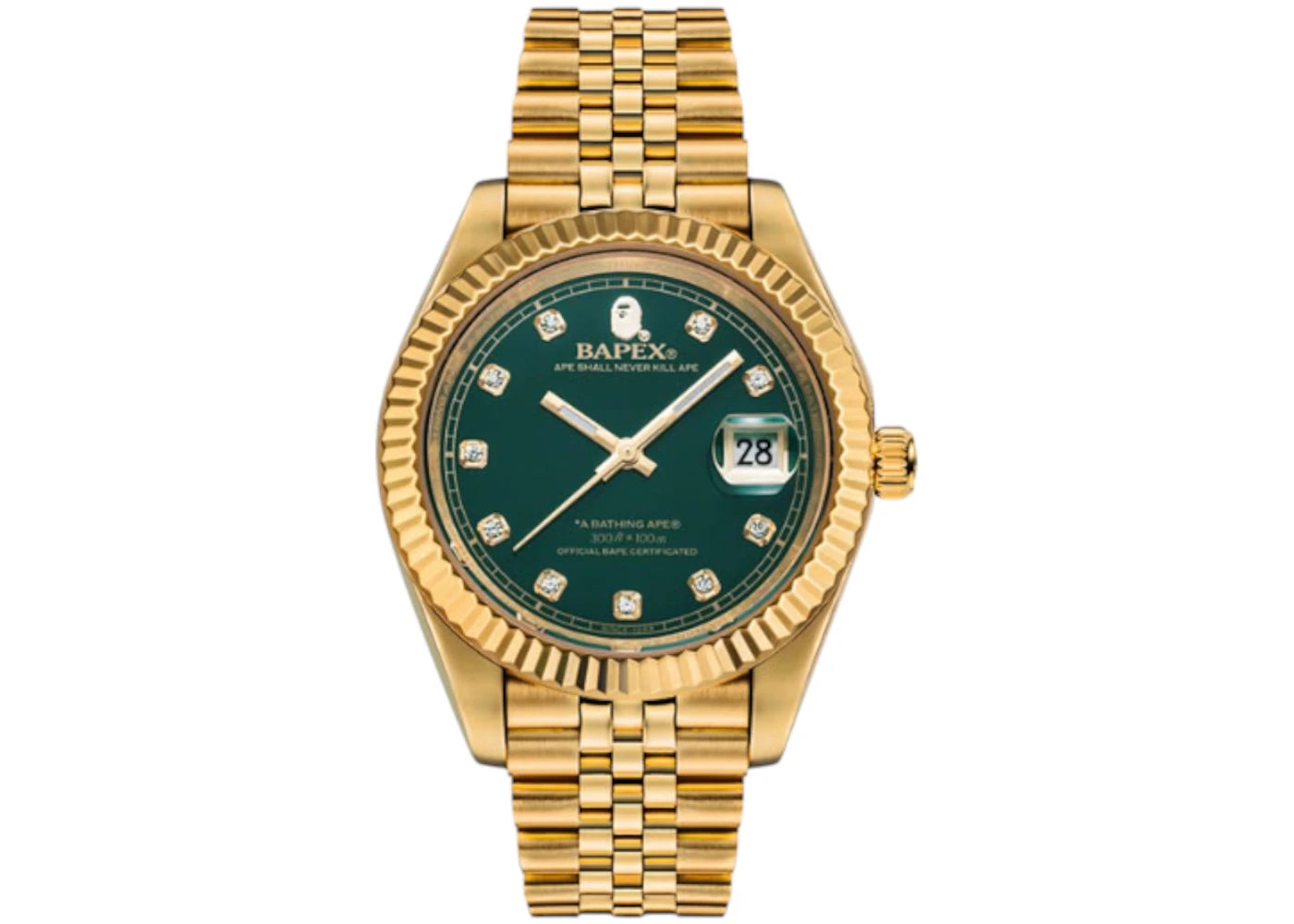 BAPE Type 6 BAPEX Watch-Gold/Green