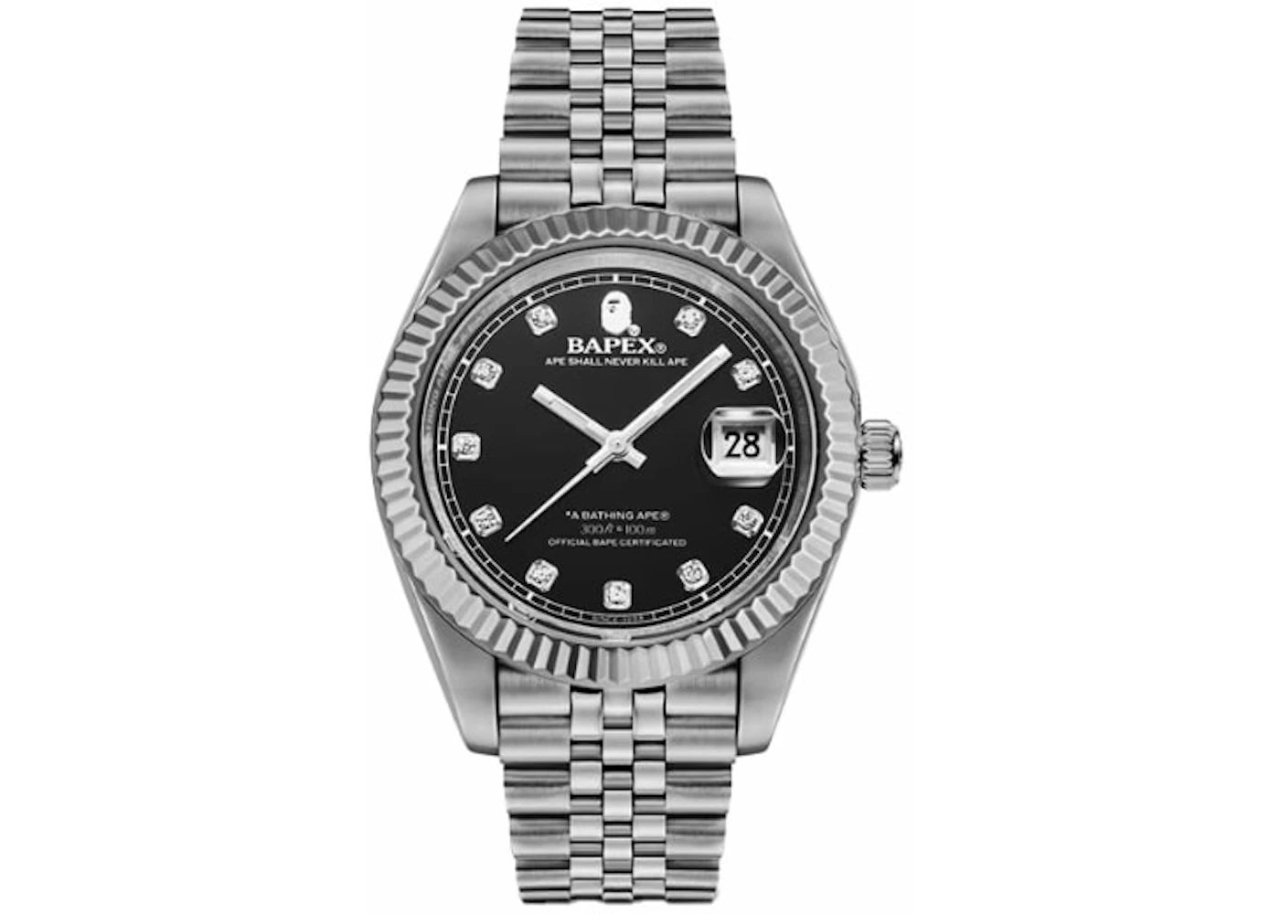 BAPE Type 6 BAPEX Watch-Silver