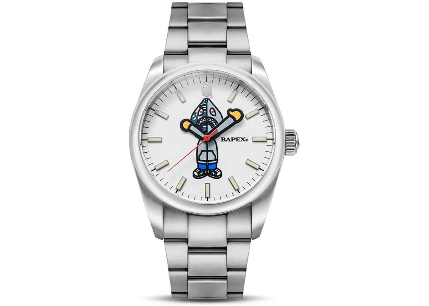 BAPE Type 7 Shark Seijin Bapex Watch-Silver