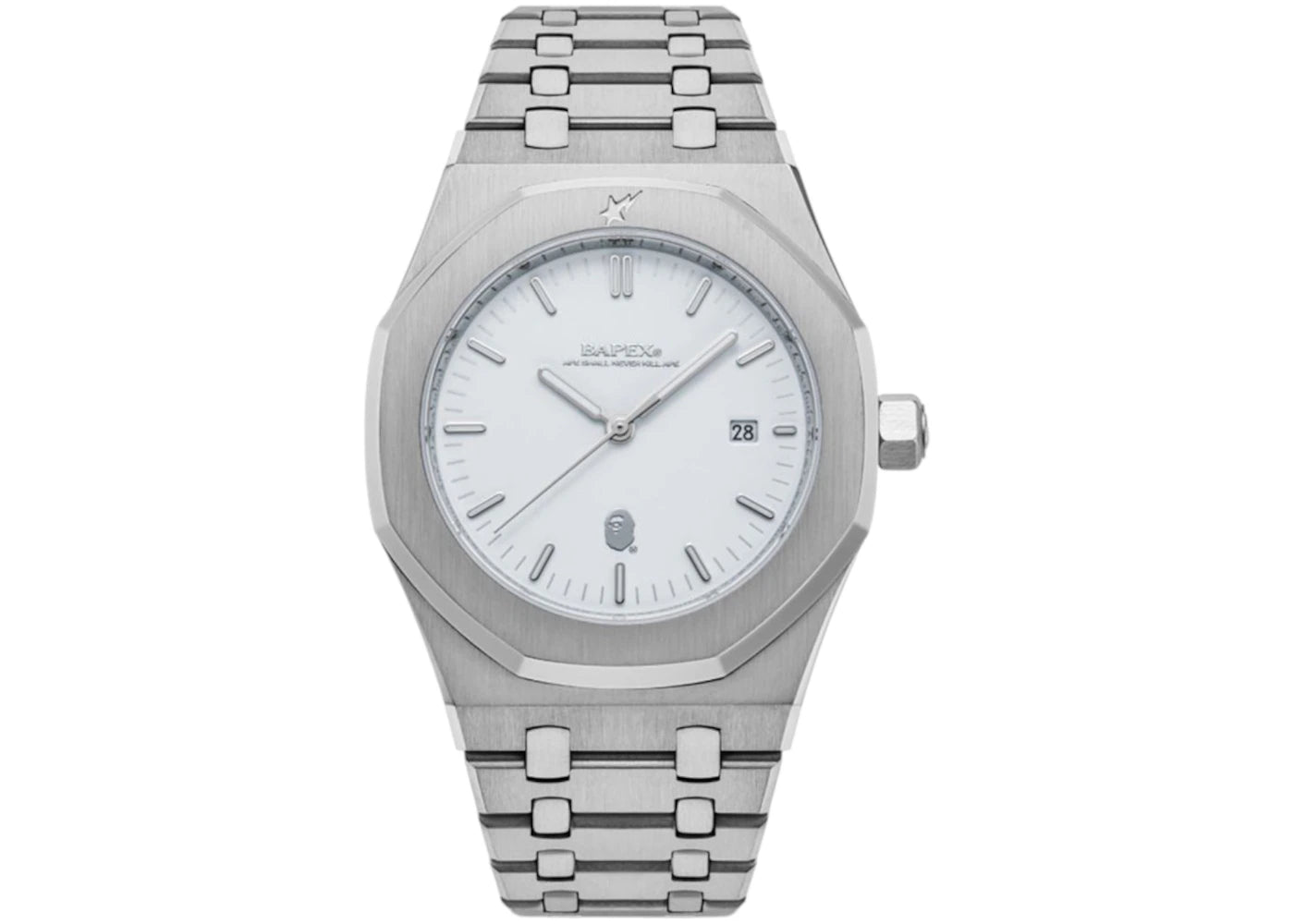 BAPE Type 9 BAPEX Watch (SS25)-Silver