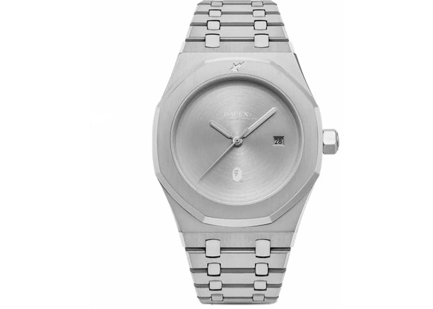 BAPE Type 9 BAPEX Watch-Silver