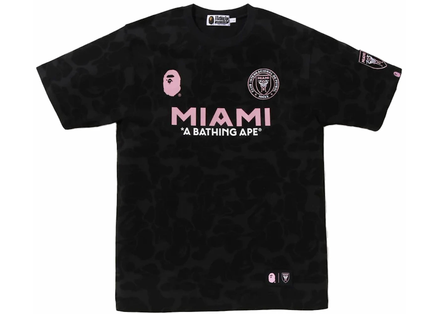 BAPE x Inter Miami CF Camo Tee-Black