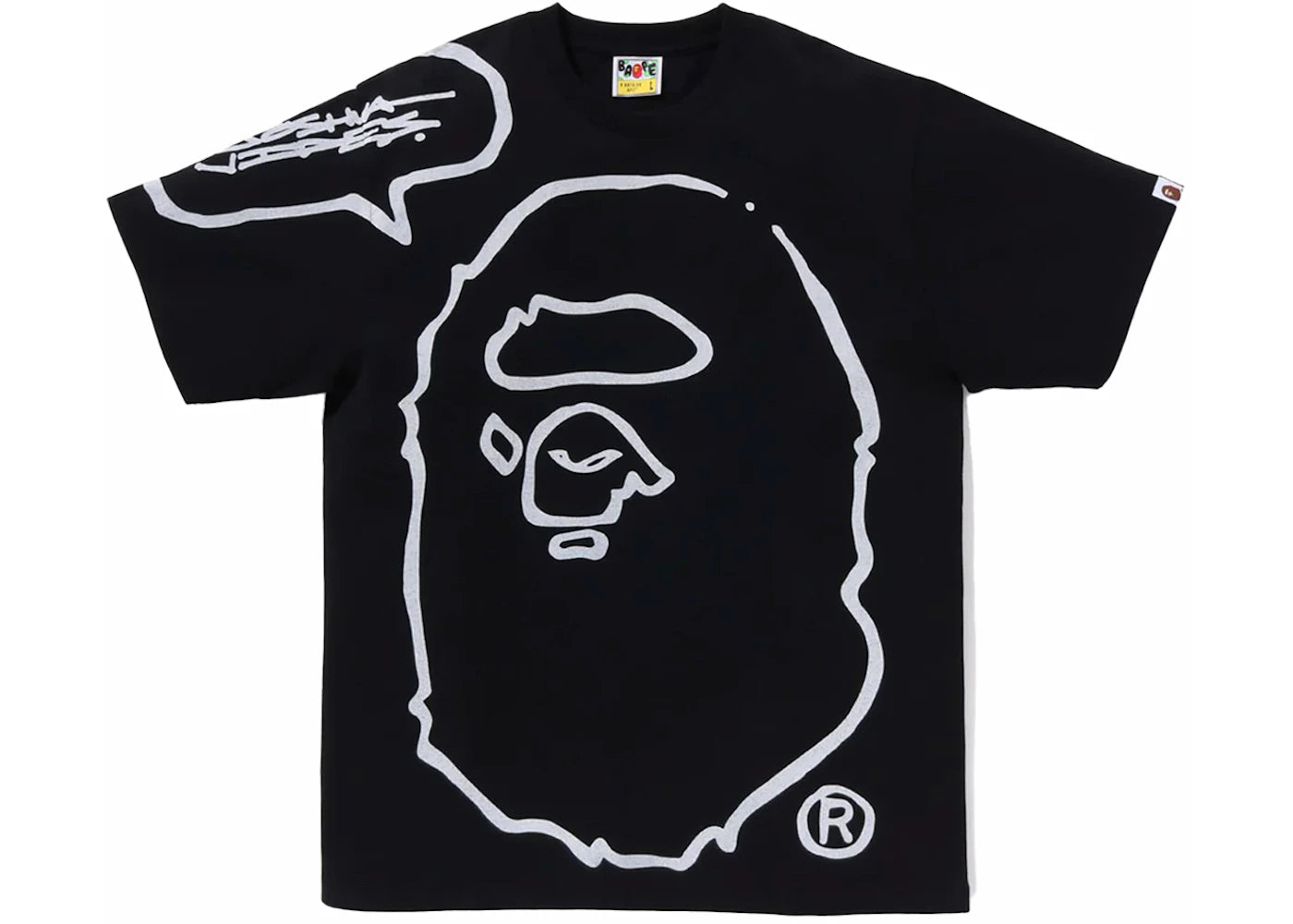 T-shirt BAPE x Joshua Vides Ape Head - Noir
