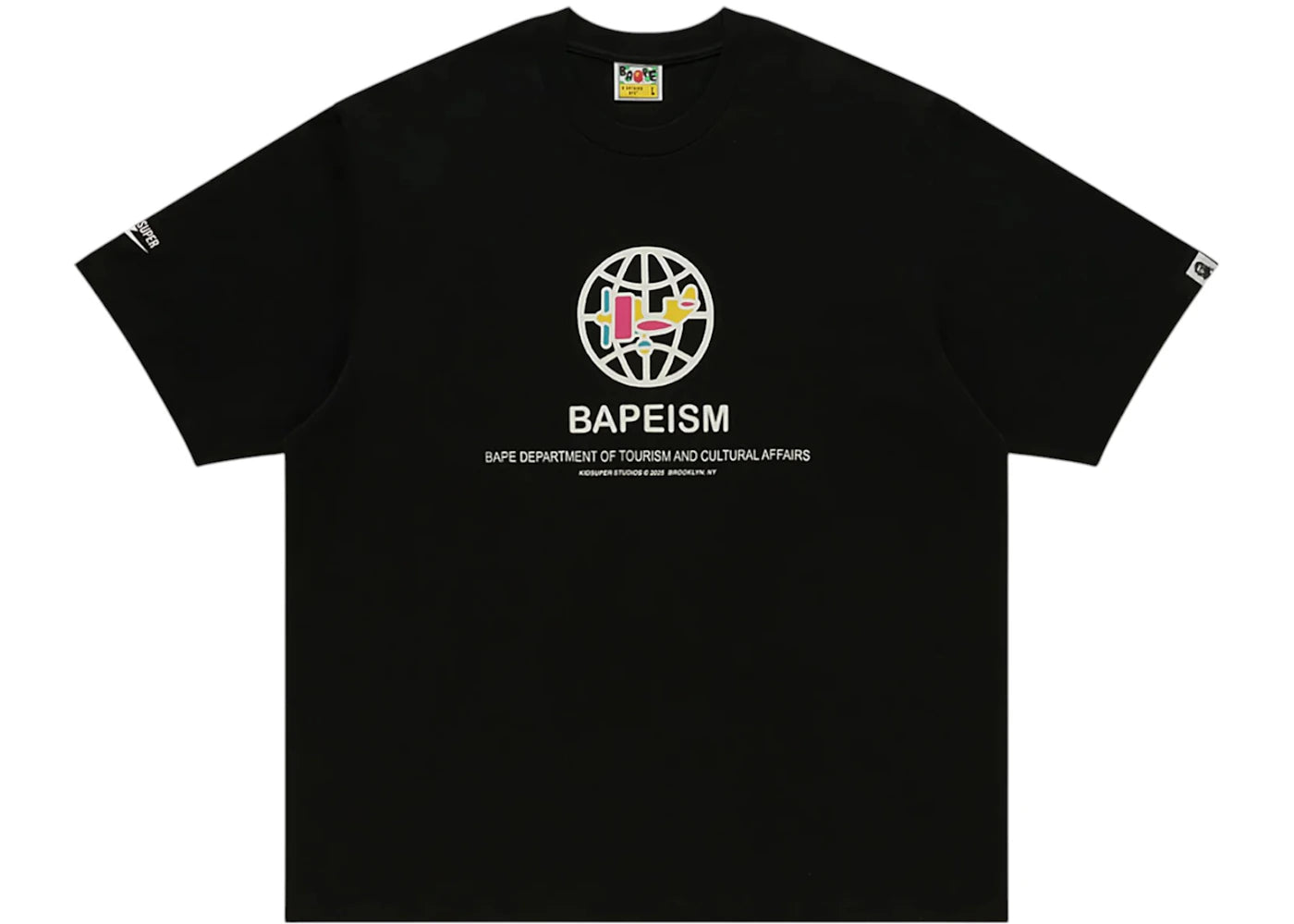 T-shirt noir BAPE x KidSuper Bapeism Logo