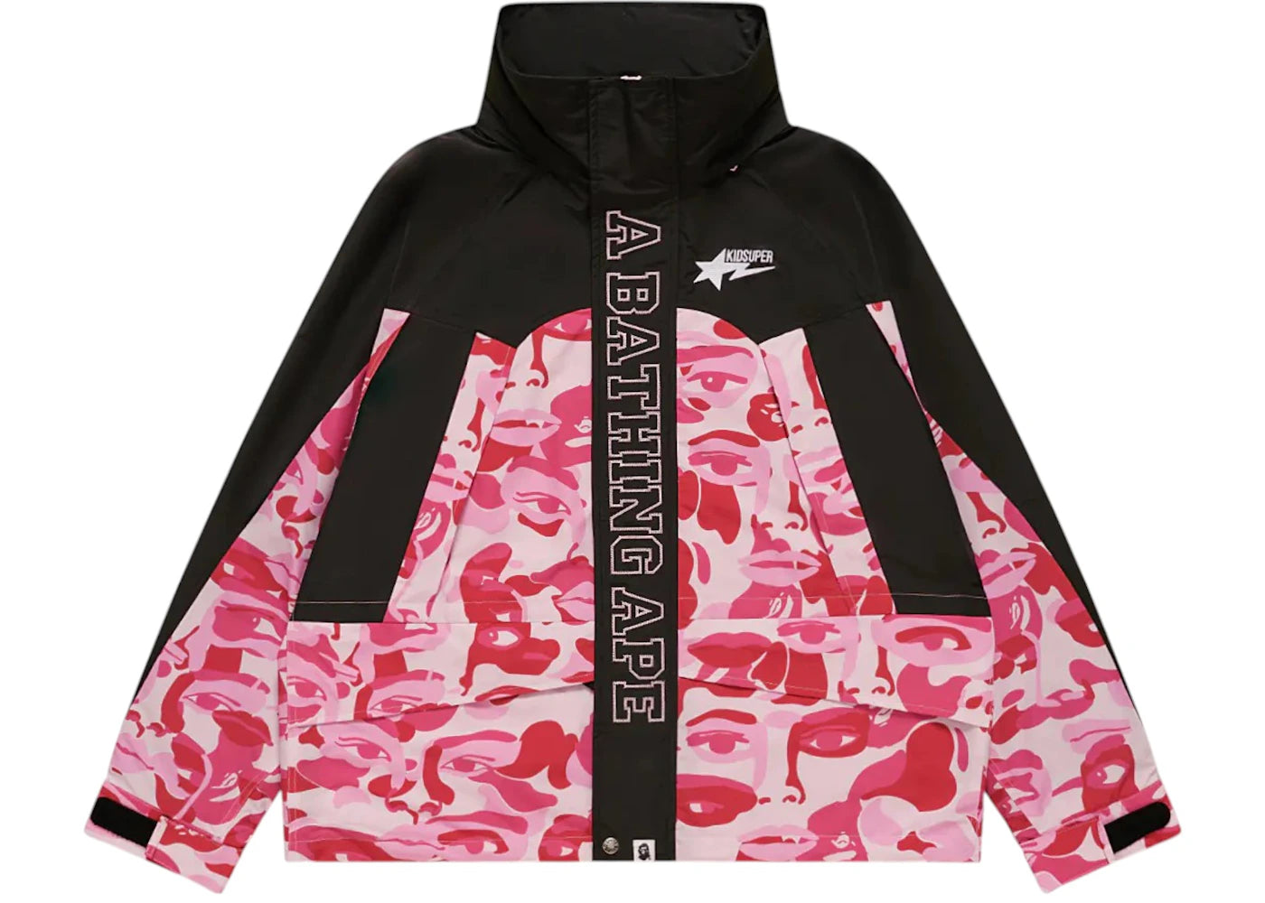 BAPE x KidSuper Camo Snowboard Jacket-Pink