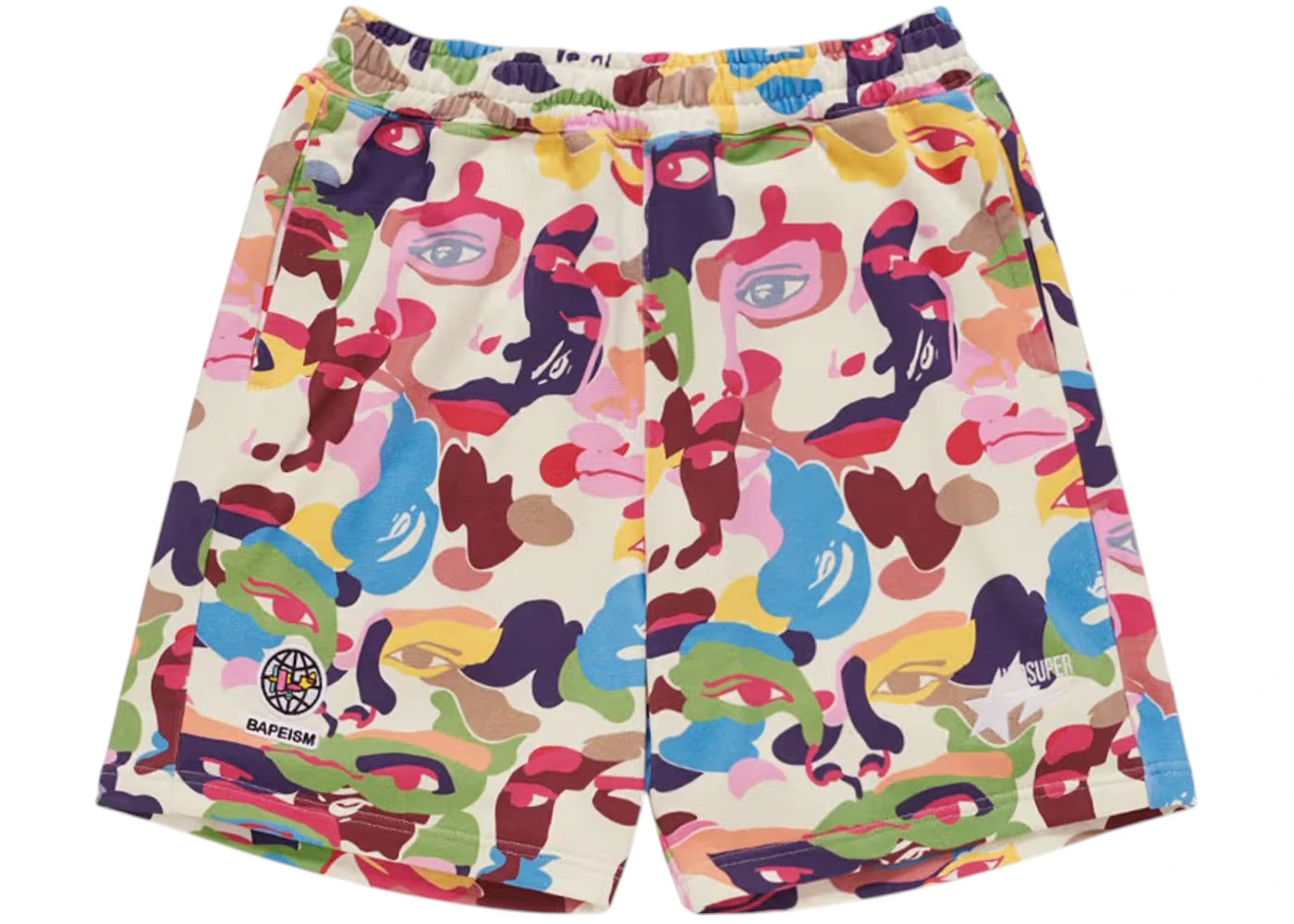 BAPE x KidSuper Camo Sweat Shorts-Multicolor