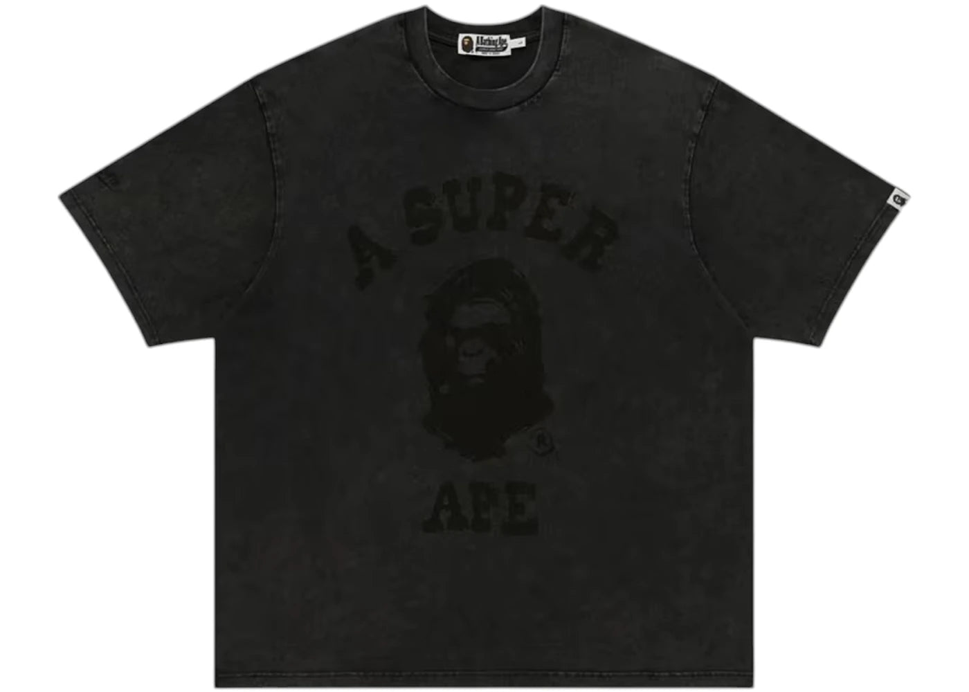 BAPE x KidSuper Garment Dye College Logo Tee-Black